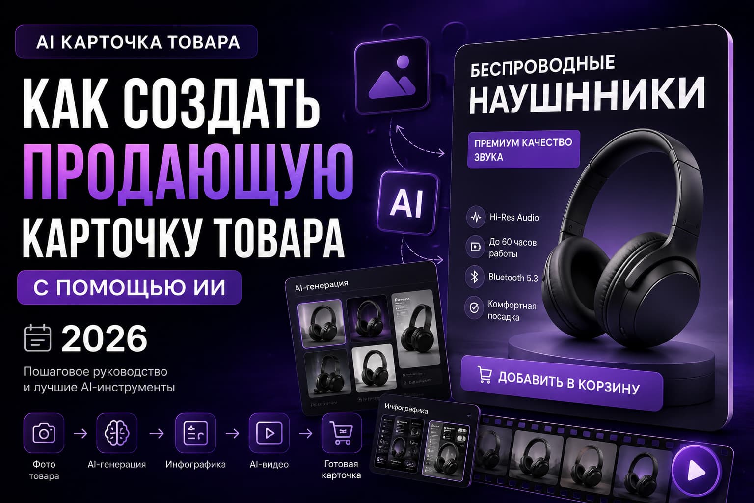 Aidentika: Как создать продающую карточку товара с помощью ИИ в 2026 году