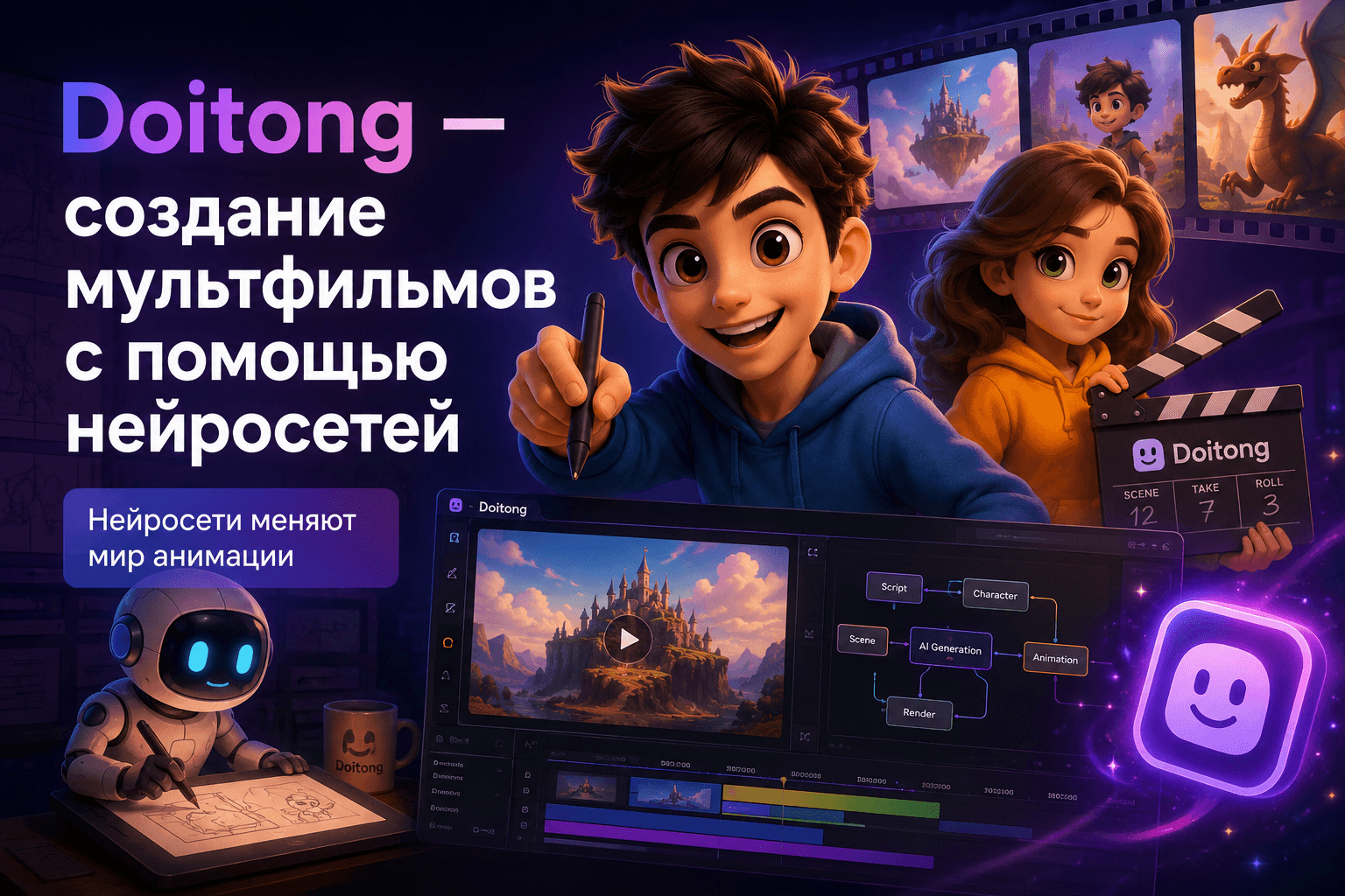 Doitong — создание мультфильмов с помощью нейросетей