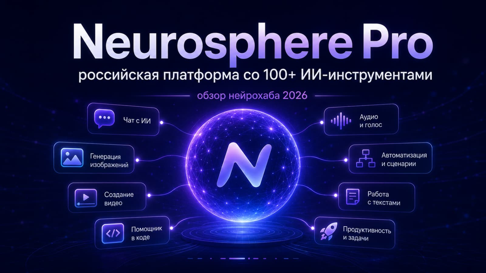 Neurosphere Pro — российская платформа со 100+ ИИ-инструментами: обзор 2026
