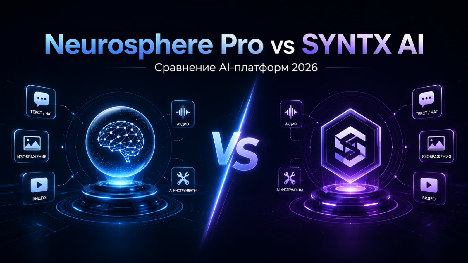 Neurosphere Pro vs SYNTX AI: сравнение возможностей и какой нейрохаб выбрать в 2026 году