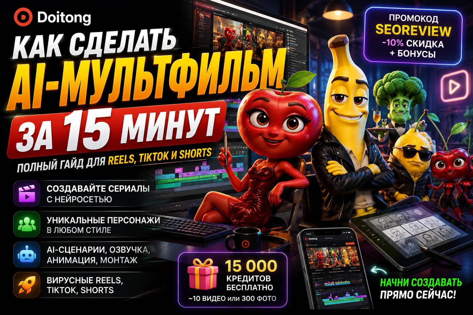 Doitong: AI‑мультфильм за 15 минут