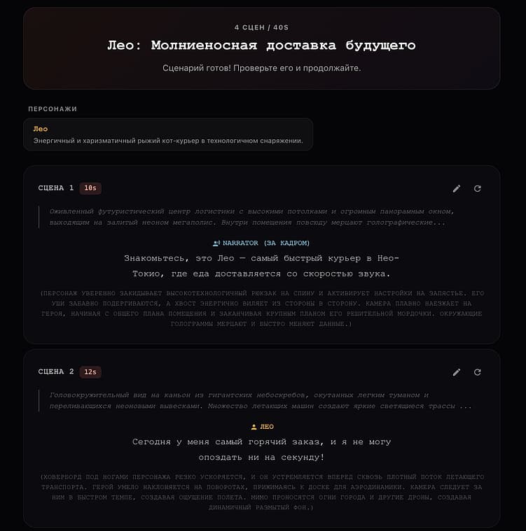 Инфографика процесса создания AI-мультика через нейросети